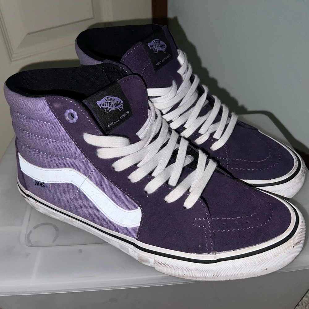 Vans Pro Purple and White Shoes